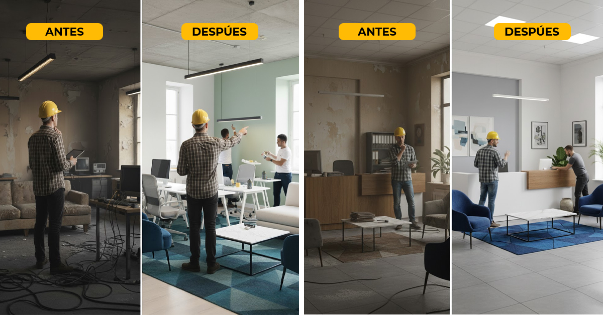 Remodelación de oficinas en Miraflores: Antes y Después (Casos Reales)