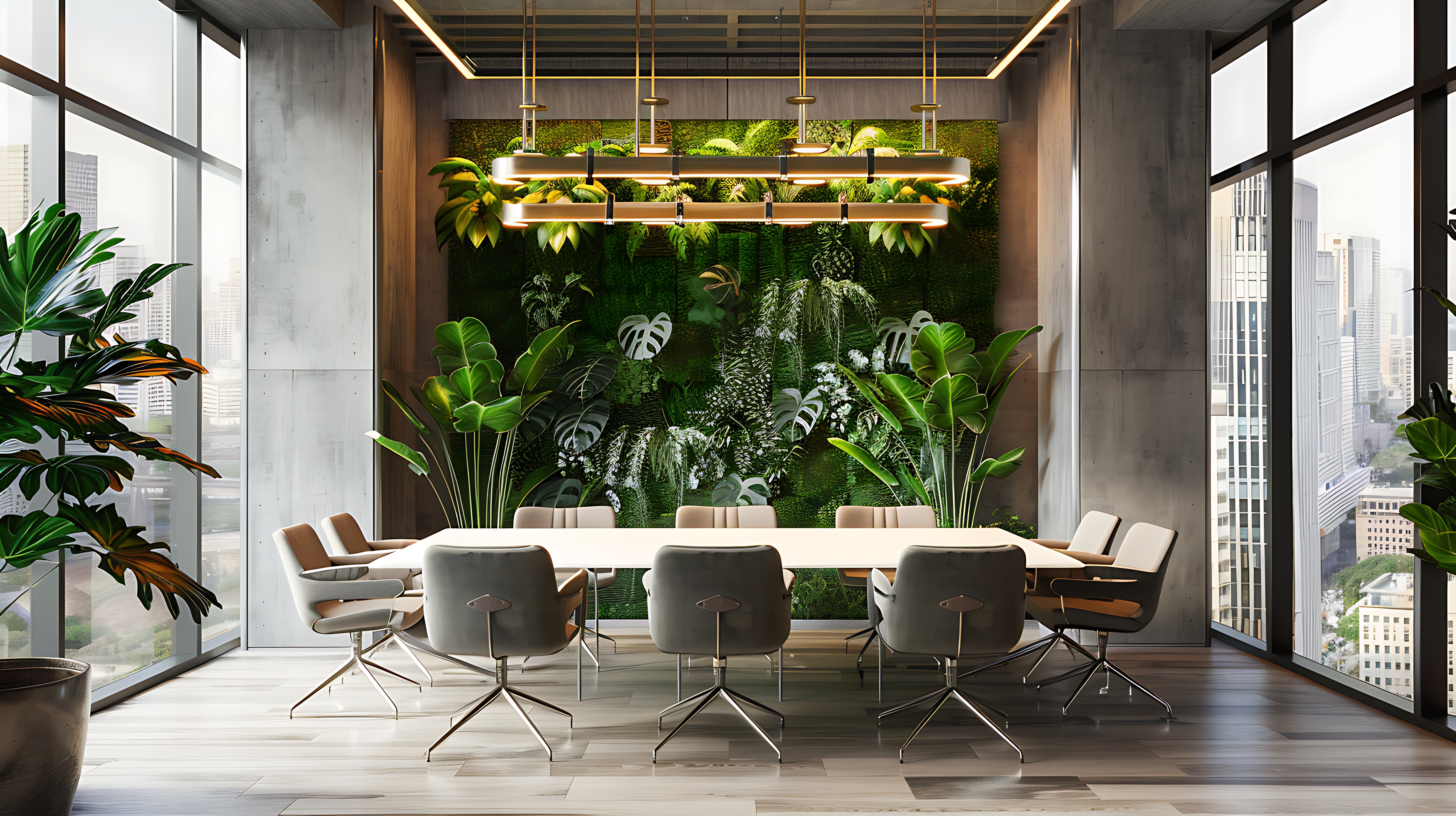 Biofilia en oficinas en Lima: plantas, luz y materiales naturales