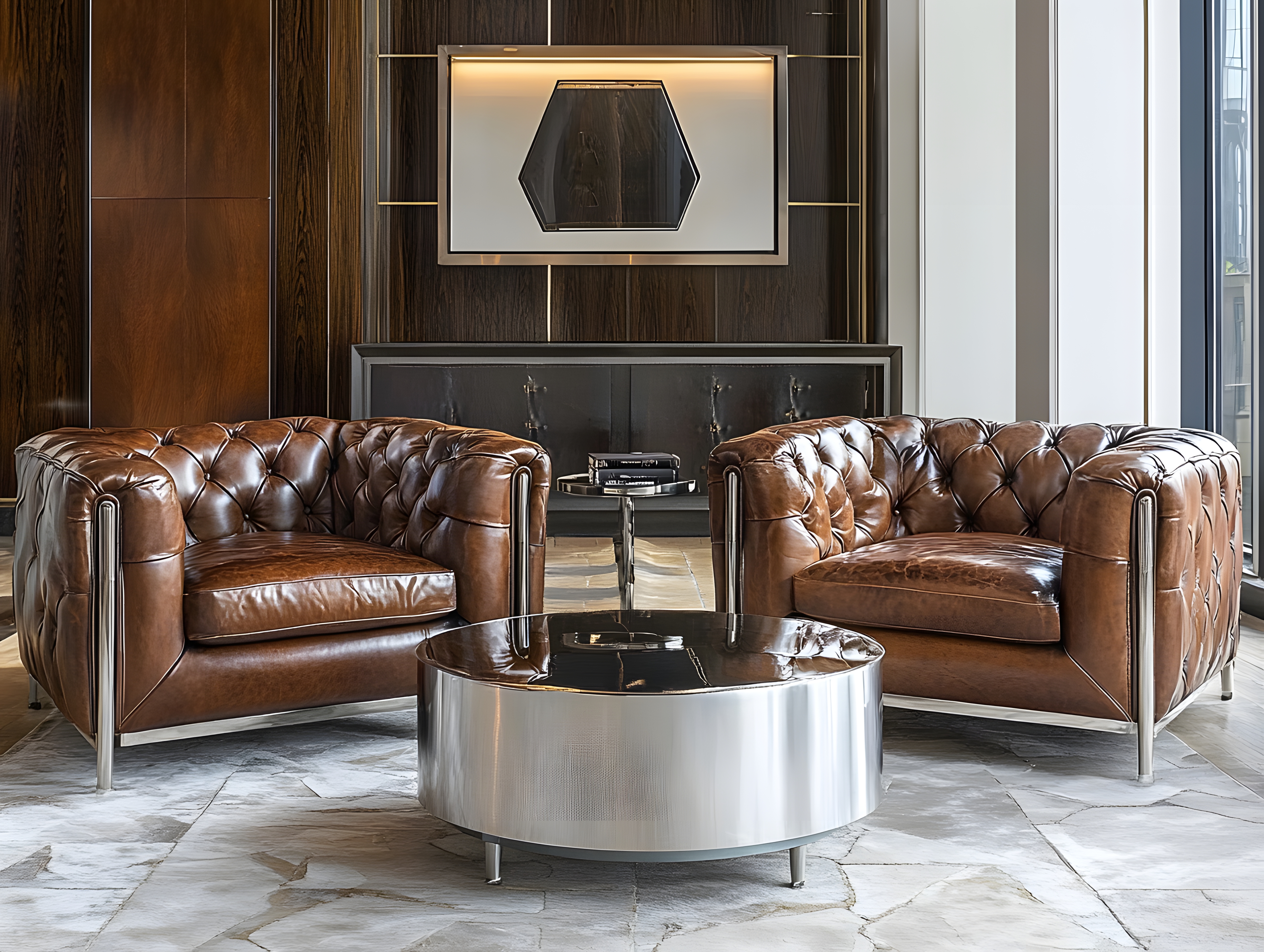 Decoración con sofás de cuero en oficinas: elegancia y funcionalidad en espacios corporativos